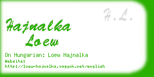 hajnalka loew business card